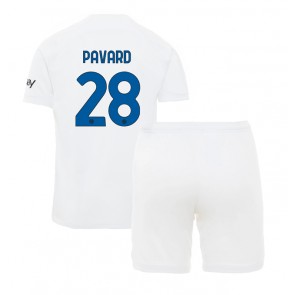 Inter Milan Benjamin Pavard #28 Dětské Venkovní dres komplet 2023-24 Krátký Rukáv (+ trenýrky)